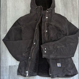 Carhartt Jacket brown Sherpa lined women’s XS women’s winter coat